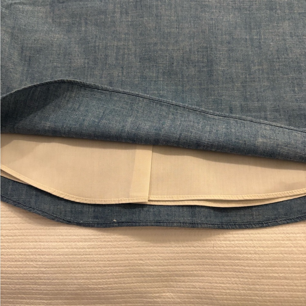 Blue Scallop-Edge Women's Top - Picture 6 of 8
